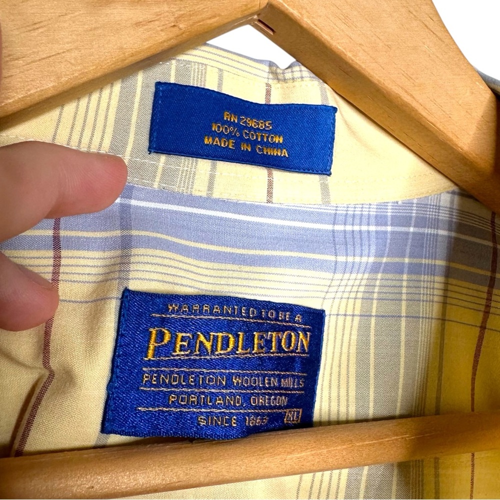 Pendleton Plaid Button Down Shirt - image 7